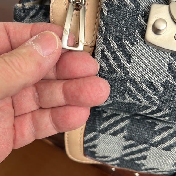 GAETANO NAVARRA LINEA TATIJEANS JACQUARD JEANS AND NATUAL CALF LEATHER BAG - Picture 14 of 15